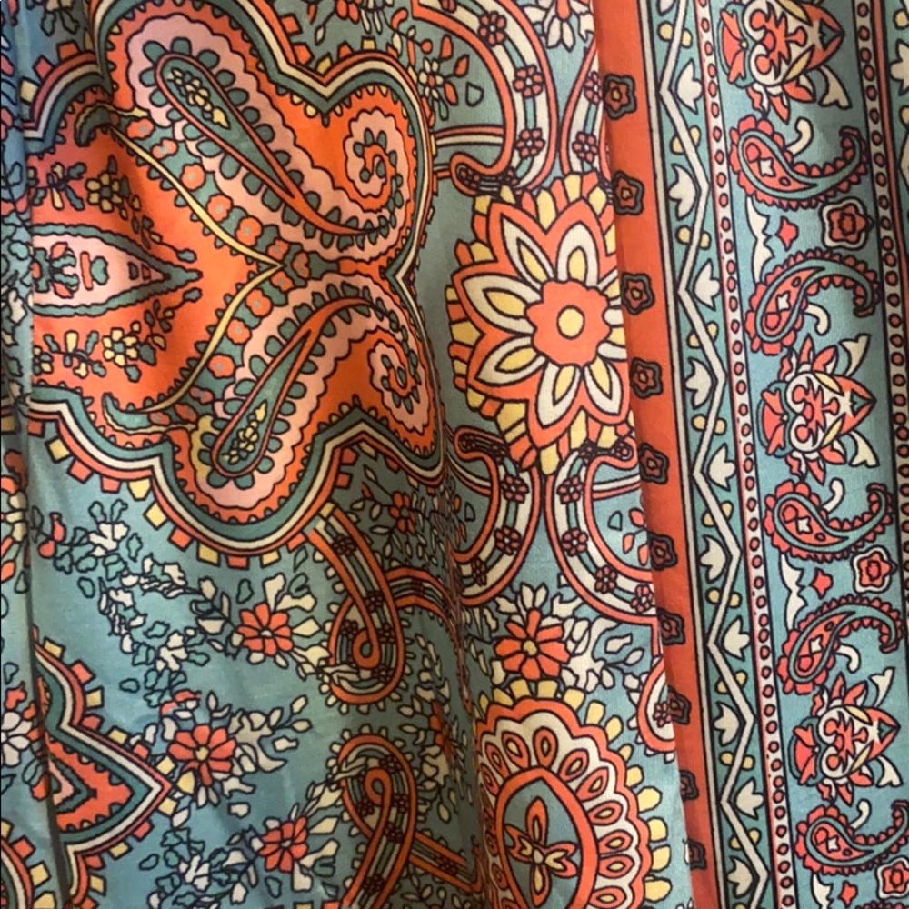 Paisley Retro Floral Kimono Duster Wrap - Picture 4 of 4